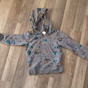 Carter's Gray Construction Vehicle Hoodie